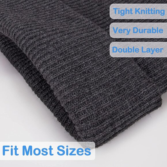 Men's 4-pack Multi-Color Spring Summer Autumn Winter Slouchy Beanies Hats - Picture 2 of 8